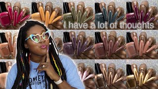 Zoya Classic Leather, Cafe Creams \u0026 Metallic Dreams Live Swatch and Review Fall 2022