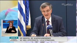 H ενημέρωση του υπ. Υγείας για την εξέλιξη του κορονοϊού | 31/03/2020 | ΕΡΤ