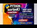 Lesson 44 – sorted Function in Python | Sort Lists Like a Pro | 100 Days of Python