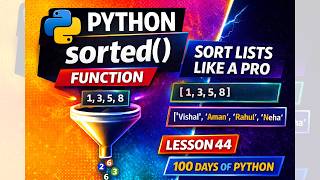 Lesson 44 – sorted Function in Python | Sort Lists Like a Pro | 100 Days of Python