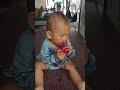 កូនកាញ៉ាំផ្លែស្រកានាគ baby eat red dragon fruit