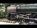 gauge 1 live steam in the garden with a britannia on a rolling road