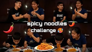 spicy 🌶️🥵 noodles🍜 challenge with my brother😈#spicyfoodchallenge #spicy
