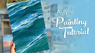 Acrylic Painting Tutorial - How to Paint Realistic Water