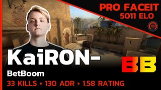 KaiR0N- BetBoom IS UNSTOPPABLE on FACEIT🔥 (MIRAGE) FACEIT LVL 10 / CSGO POV / Aug 19, 2023