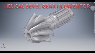 Helical Bevel Gear in Autodesk Inventor || Inventor Cad 3d tutorials || Inventor Drawings || Cad 3d