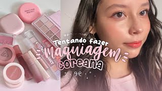 🌷fazendo maquigem coreana! 𐙚 | Pinguimnari