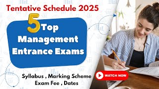 TOP 5 Management Entrance Exams! Complete Details| Admission 2025 #mbaentrance