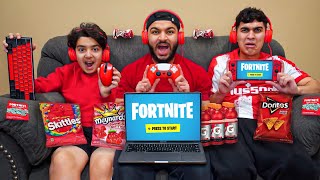 Last To Stop Playing Fortnite With RED GAMING SETUP Wins V-Bucks!