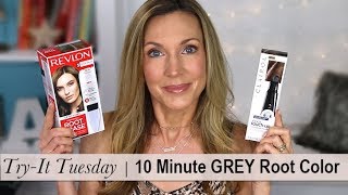 10 Minute Grey Root Color | Clairol vs  Revlon!