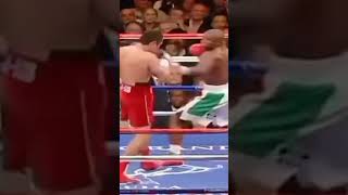 Oscar De La Hoya beaten badly by Floyd Mayweather