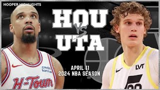 Utah Jazz vs Houston Rockets  Game Highlights | Apr 11 | 2024 NBA Season