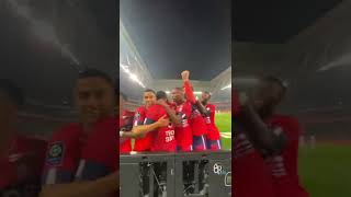 LOSC Lille Jonathan David only goal against Lens and celebration in dressing room