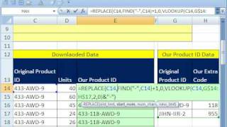 Excel Magic Trick 332: Insert Text with REPLACE function
