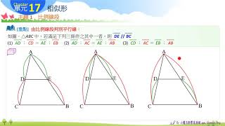 [小魔流國中數學][單元：相似形][小節：比例線段][重點6]由比例線段判別平行線