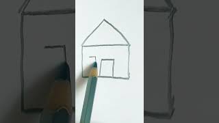 How To Draw a House step by step | Easy Drawing for beginners and kids | #shorts #trending #viral