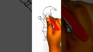 Drawing santa claus. Video link in description.