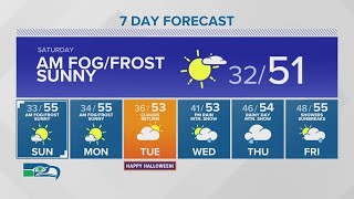 Saturday brings morning fog and frost, afternoon sun | KING 5 Weather