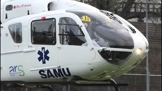 Décollage de l'EC-135 du SAMU Ile de France