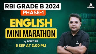 RBI Grade B 2024 | RBI Grade B English Marathon #2 | RBI Grade B English by Rohit Sir