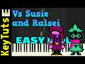Vs Susie and Ralsei from Deltarune Chapter 2 UST - Easy Mode [Piano Tutorial] (Synthesia)