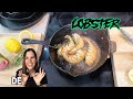 bahamian lobster with awesome green herb rub. cooking with bernadette clayborne.