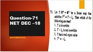 minimal and annihilating polynomial CSIR NET DEC 2018 question 71