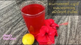 ചെമ്പരത്തി പൂവ് സ്‌ക്യാഷ് || HIBISCUS SQUASH || HEALTHY DRINK