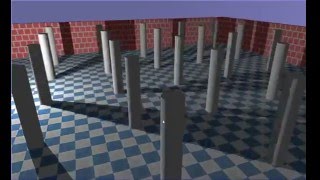 Ray marching a room with columns and a point light