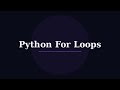 How to Use For Loops in Python | Beginner Programming Tutorial