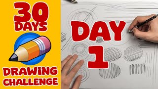 30 Days Drawing Challenge | Everyday Drawing - Day 1 | Basics of Drawing | Drawing Fundamentals