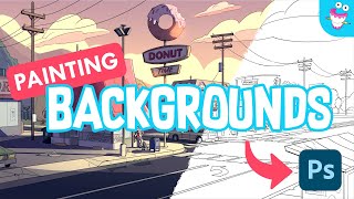 Painting Backgrounds for TV Animation! Photoshop