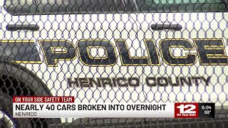 ‘Nearly 40 vehicles hit:’ Henrico Police investigate overnight car break-in spree across county