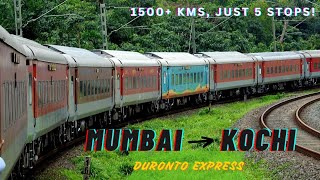 *1500 kms just 5 stops* Mumbai to Kochi by 12223 Duronto Express!