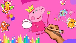 Have fun drawing peppa pig| Cartoon Drawings for beginners | Art Tutorial
