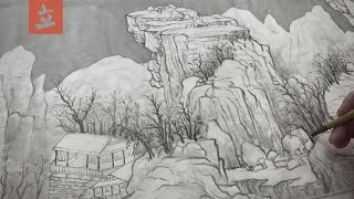 中國畫之快雪時晴圖 ｜ Chinese Painting: Snow Country