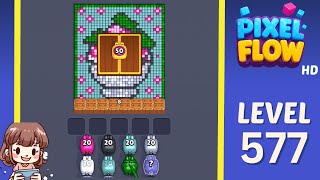 Pixel Flow Level 577 Solution Walkthrough