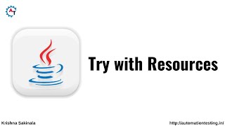 Try with Resources in Java | Exception Handling | Java try with resources | Krishna Sakinala