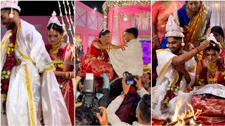 Aj Mon Jure Saje Koto Asha 🦋 Lofi Status ♥️ Bengali Romantic Song 🌻 Bengali Wedding Status 🌚