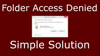 How to Fix 'Folder Access Denied' - Windows 10 (Basic Method)