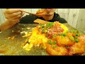 エビチリオム炒飯！shrimp with chili sauce fried rice omelet 새우 칠리 오믈렛 볶음밥【咀嚼音 asmr eating sounds mukbang】