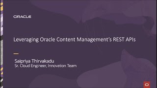 Leveraging Oracle Content Management’s REST APIs