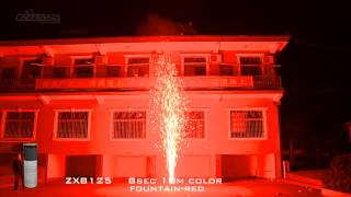 Showtime PSE - ZX8125 - 8sec 10m color fountain-red