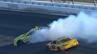 Logano spins Kenseth with 5 to go