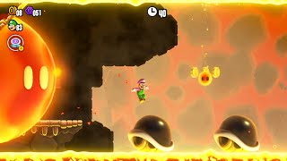 If Super Mario Bros Wonder had New Lava Levels? [Luigi Challenge Speedrun]