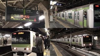 夜の東京駅と山手線とE231系/JR Ymanote Line at Night tokyo Station/2014.12.25