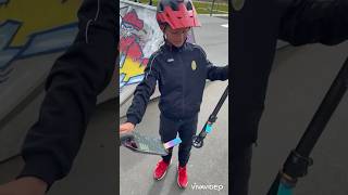 Stuntscooter - last day of my scooter #skatepark #scootering #tricks #fail