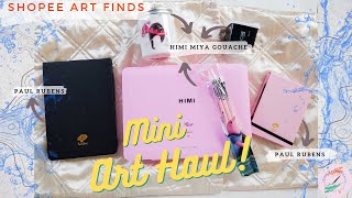 Mini ART HAUL from SHOPEE! (Himi Miya Gouache Set, Watercolor Paper, Prices and More) 🎨¦  WORTH IT!!