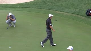 Tom Hoge lights it up on No. 16 at Valero