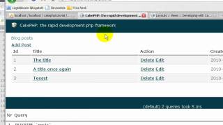 Cakephp Tutorial 17 - Custom layout ENG